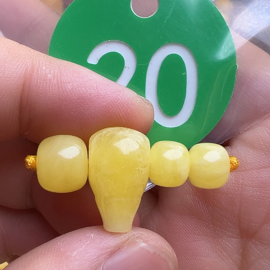 蜜蜡未镶嵌珠宝奇石配6-7mm串