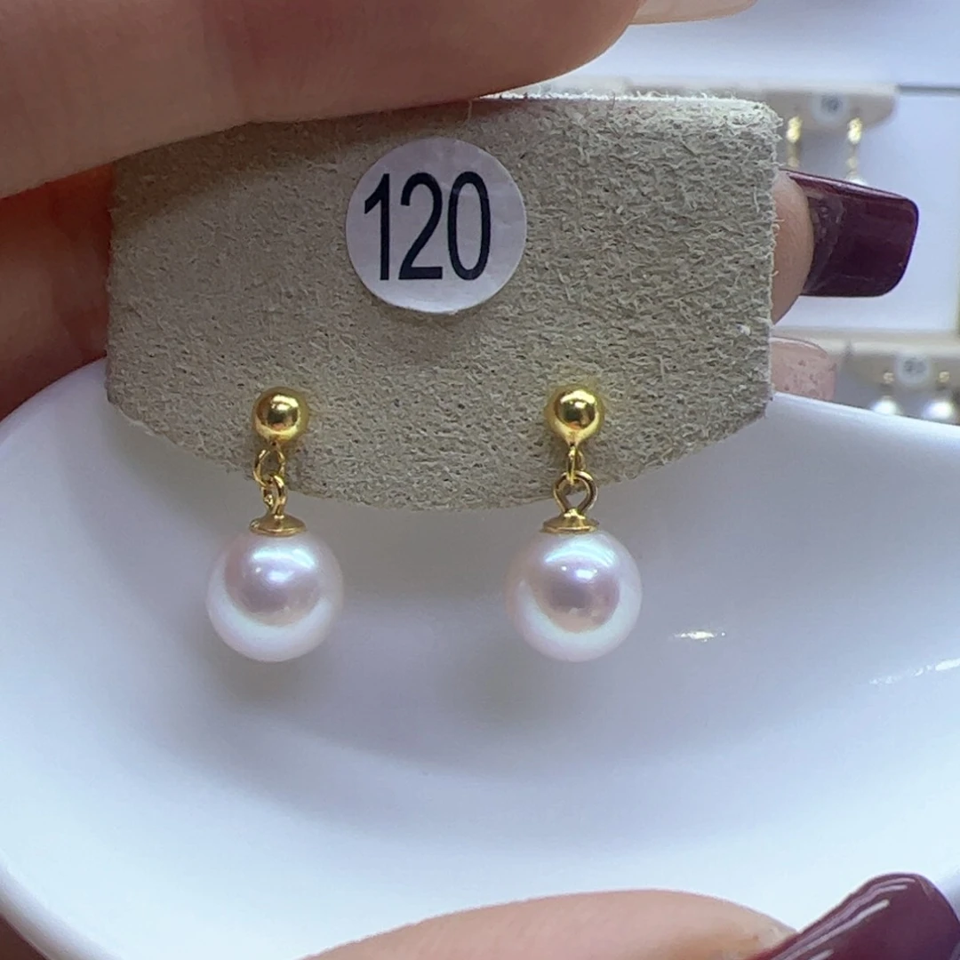淡水珍珠耳饰银S925镶嵌