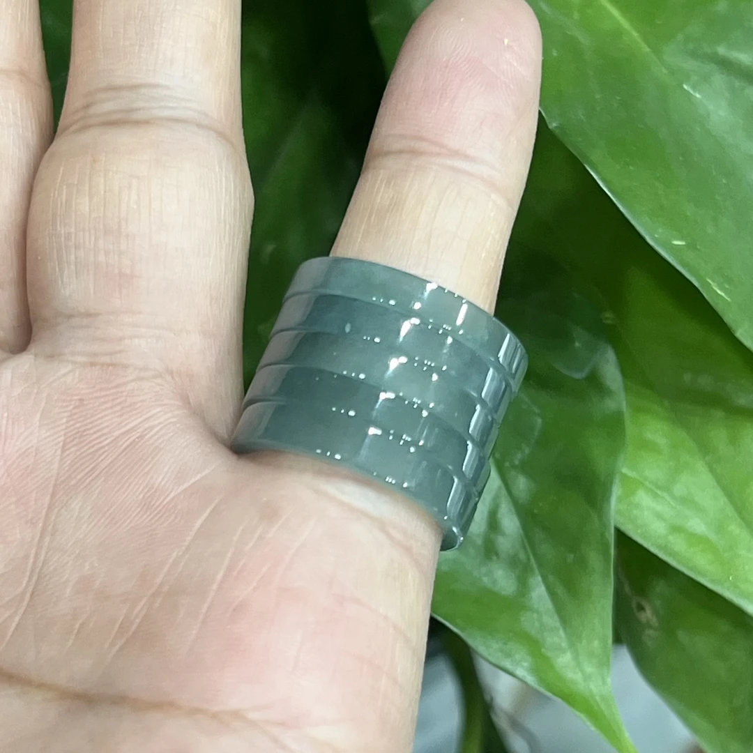 方款冰翡翠戒指-多样性发一