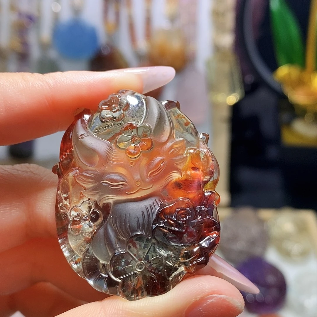 水晶吊坠未镶嵌水晶浅*?