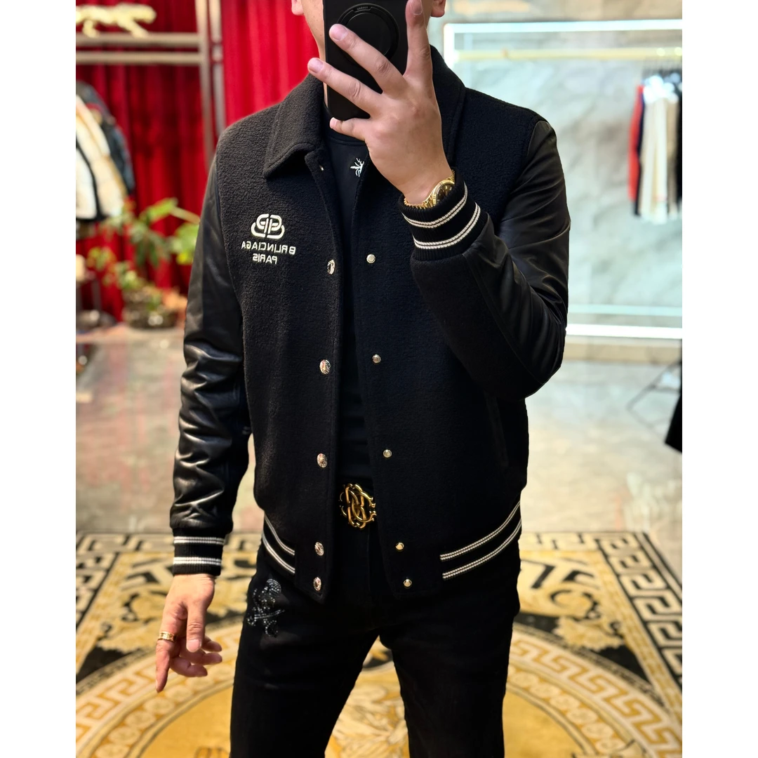 【路易理欧】2025欧货高端轻奢绵羊皮休闲夹克2283