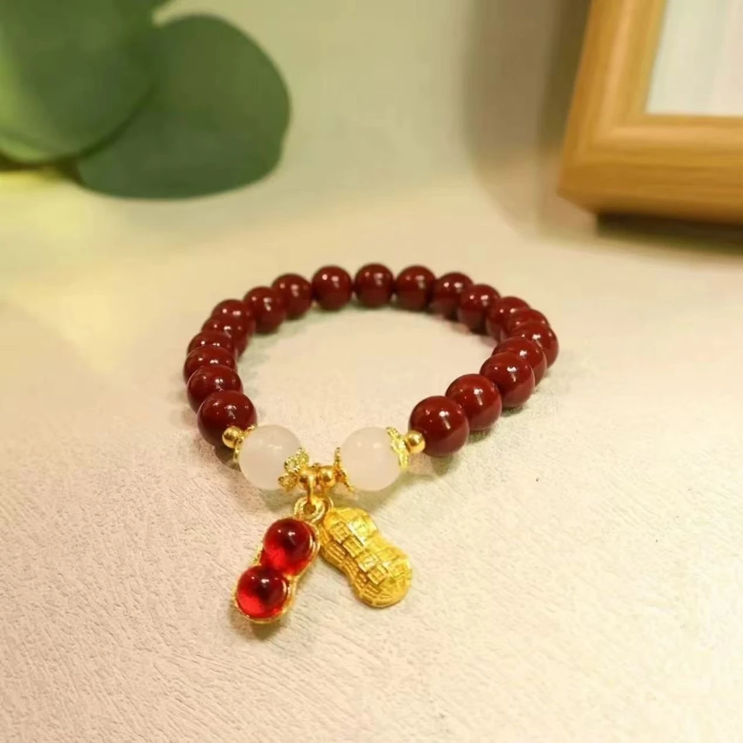 含辰砂工艺品含辰砂工艺品QW260朱砂好事花生