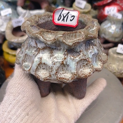 粗陶花盆手工花盆制作