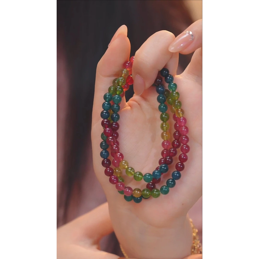 碧玺手串未镶嵌多样性发 卡5-6 @@W5159