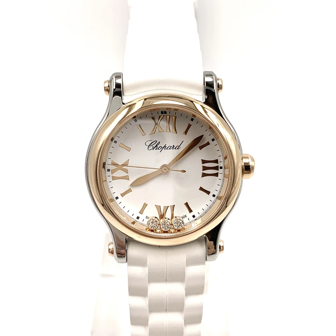99新 Chopard/萧邦 快乐钻/间金款/石英/表径30mm/女表