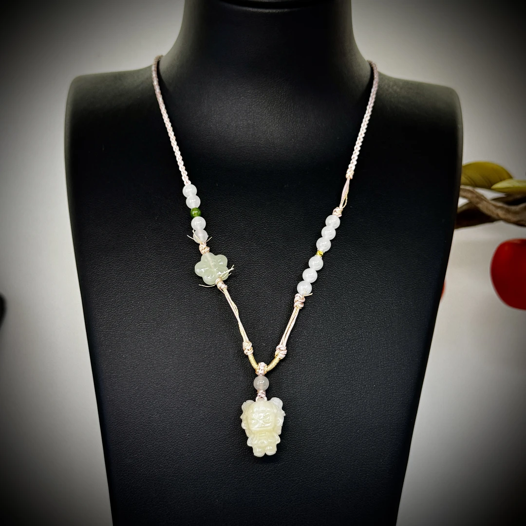 壹屿珠宝  和田玉典藏级糖玉哪吒颈饰