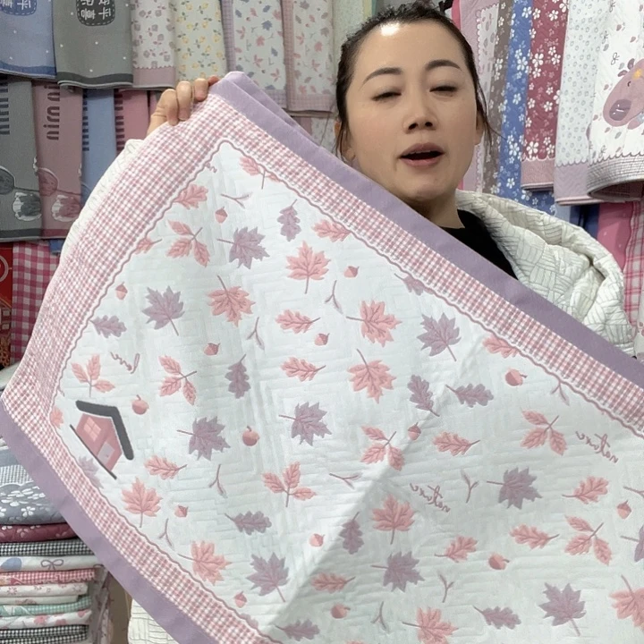 棉特价促销紫色枫叶纯棉