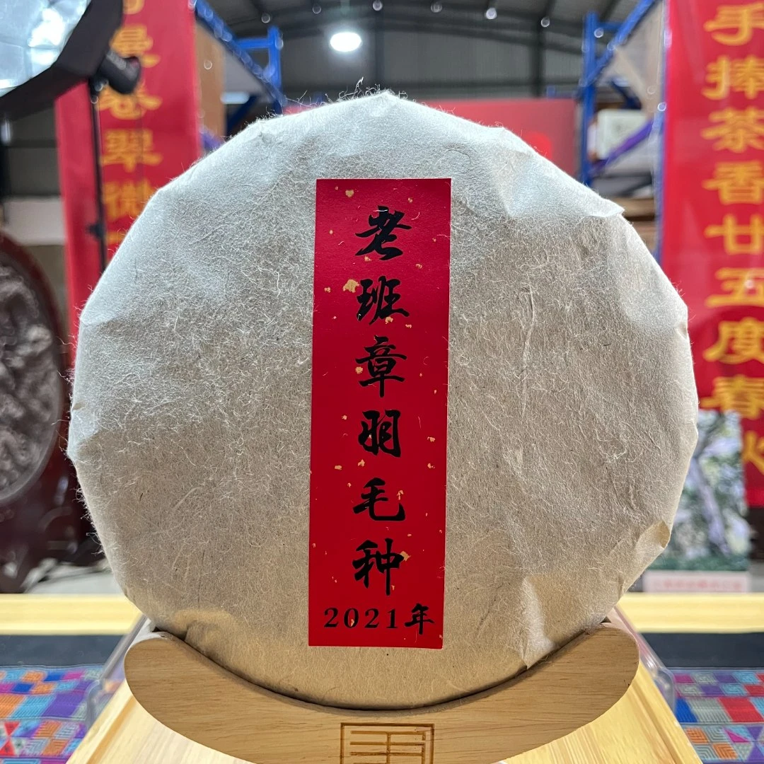 【茶山小原 】2021年-老班章羽毛种-普洱生茶饼357克/饼