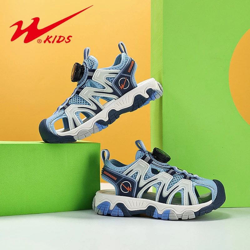 双星童鞋潮款儿童鞋子男女童夏季包头中大童沙滩鞋 ZJ