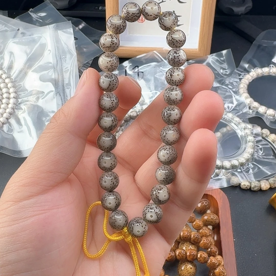 星月菩提手串关*黑冰圆珠手持