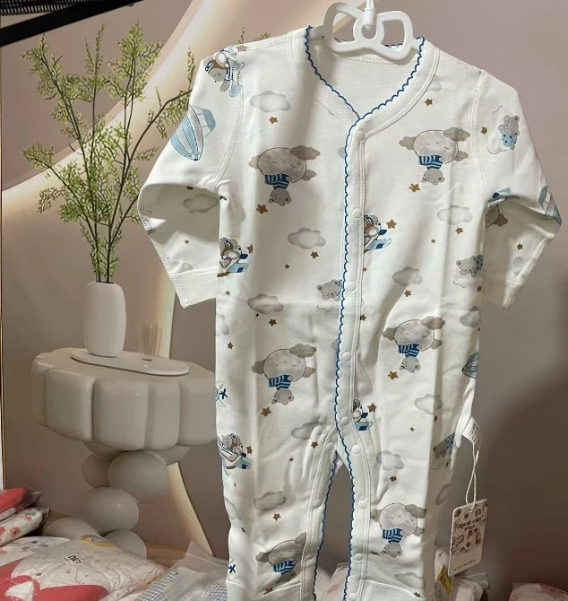 【W-899】宝宝连体纯棉新生儿哈衣爬服秋冬季