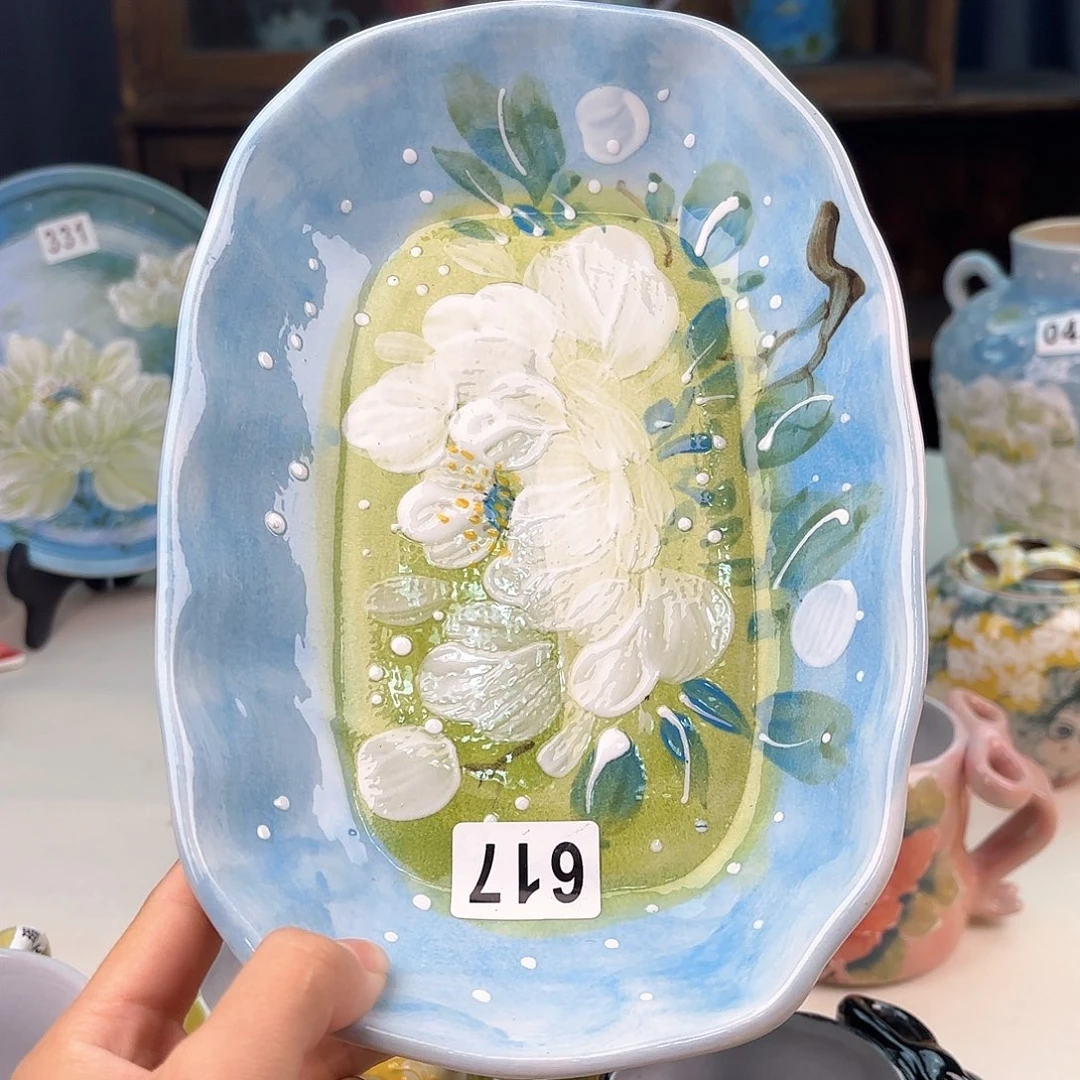 景德镇手绘高温釉下彩陶瓷茶具