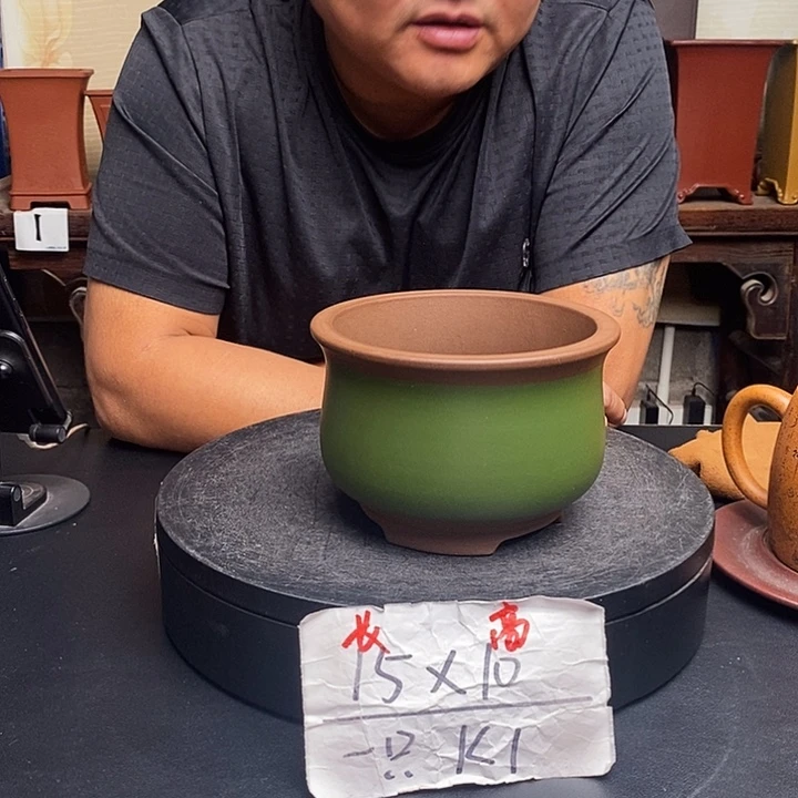 紫砂花盆货号一只KK1