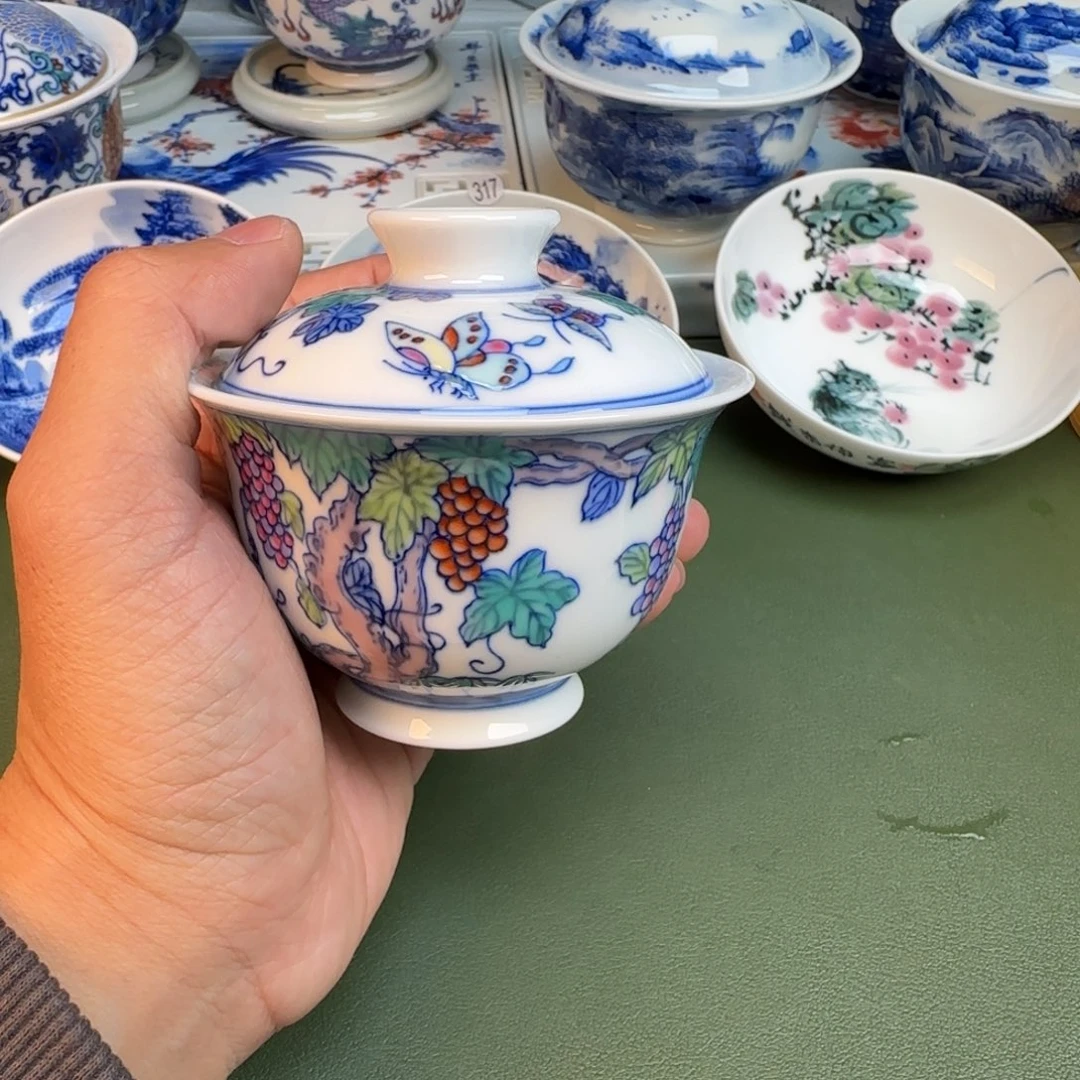 陶纯手工纯手绘茶具323