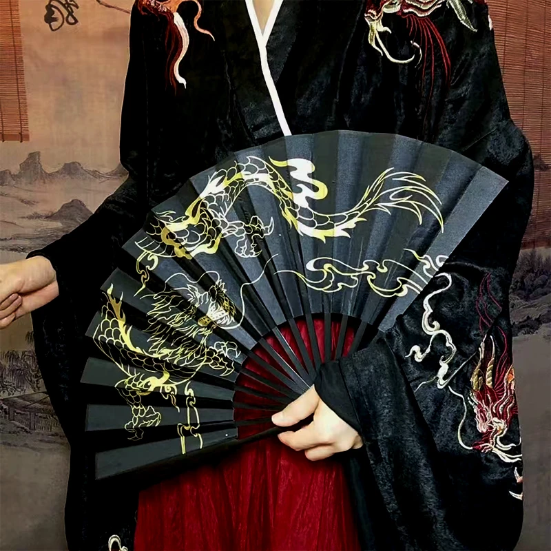 古风折扇男女款便携折叠扇子汉服拍摄道具中国风随身扇夏季