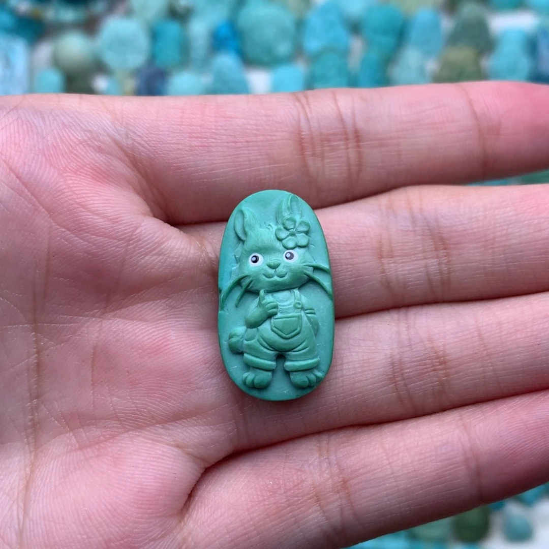 未镶嵌绿松石珠宝奇石