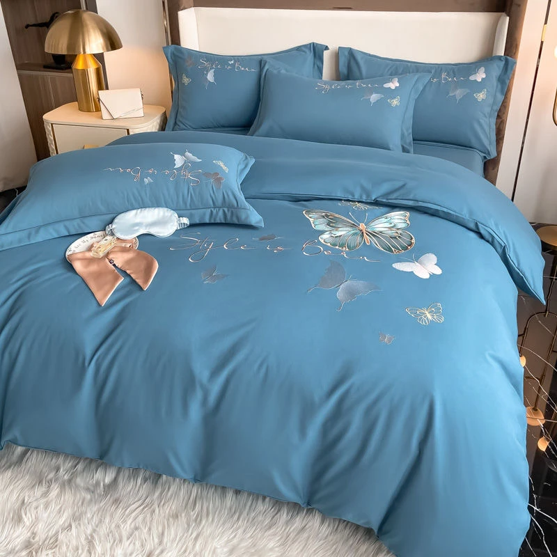 （艾尚家纺）欧式高档轻奢小清新被套床品亲肤柔软