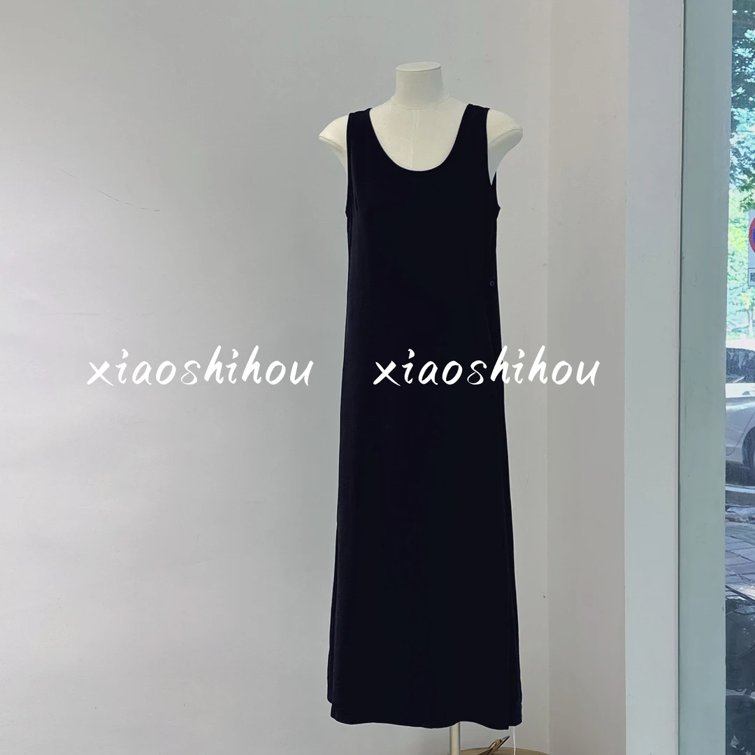 小时候女装店纯色背心收腰显瘦连衣裙3260