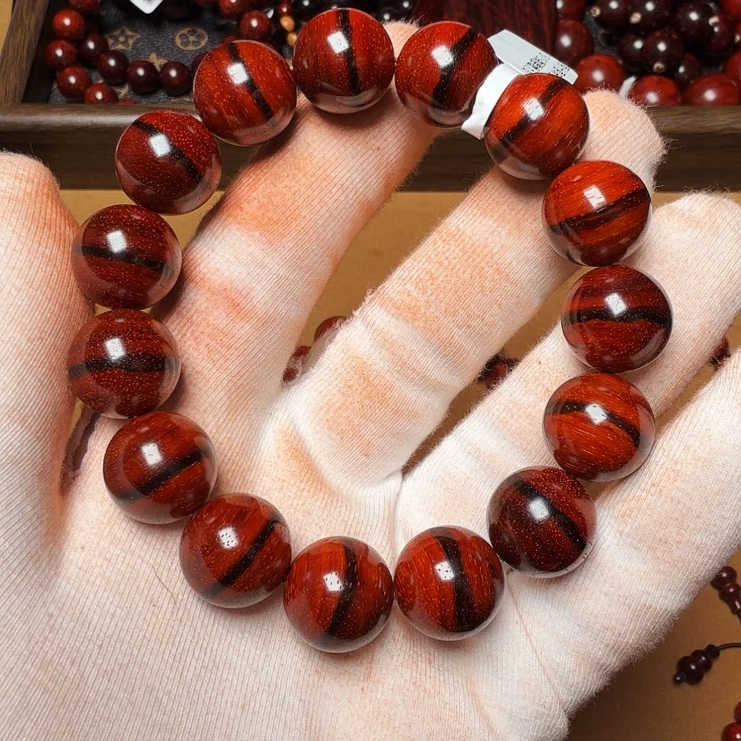 小叶紫檀手串/手链原汁原味1.5腰缠万贯高油密