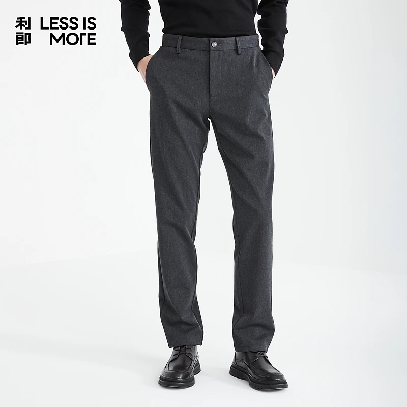 利郎[TR面料]中腰直筒裤休闲稳重时尚男款商务通勤裤子春秋款男