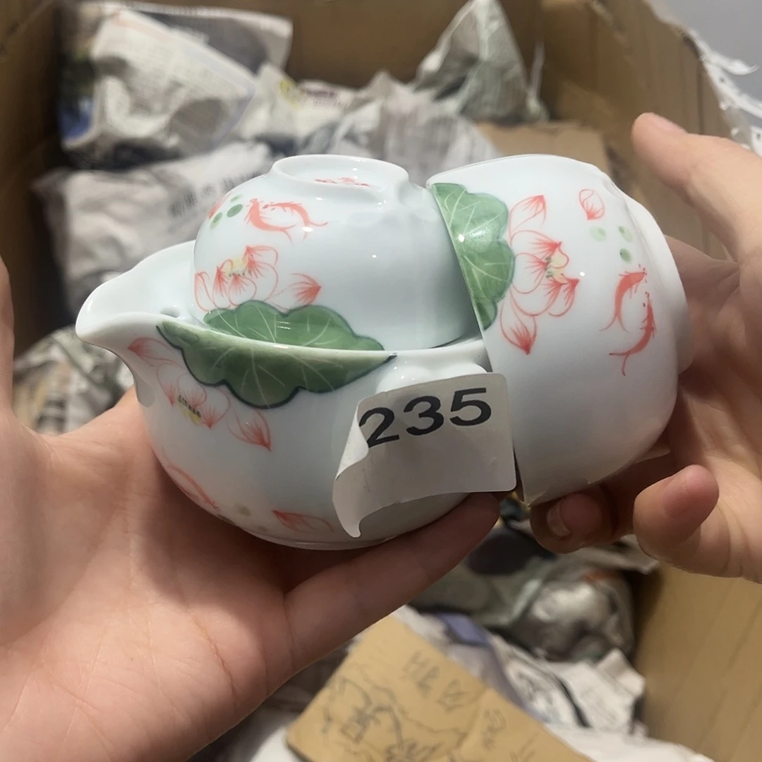 瓷片茶摆件工艺品摆件666