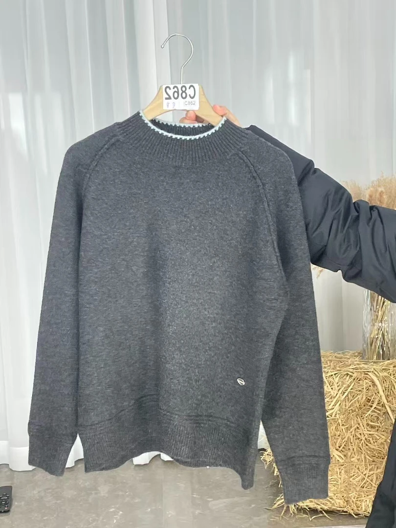 C862【下单无需备注均码】休闲接圆领厚款高领秋季毛针织衫