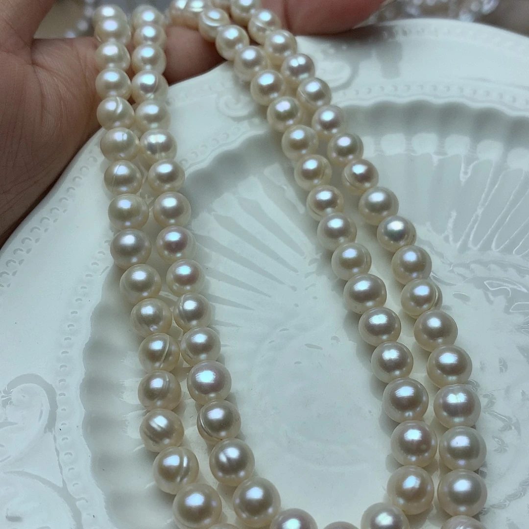 淡水珍珠7-8未镶嵌x11项链