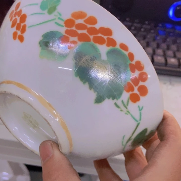 陶16厘米刷花碗景德镇