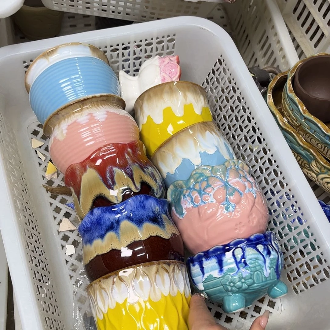 陶瓷花盆特价上新口8-10厘米