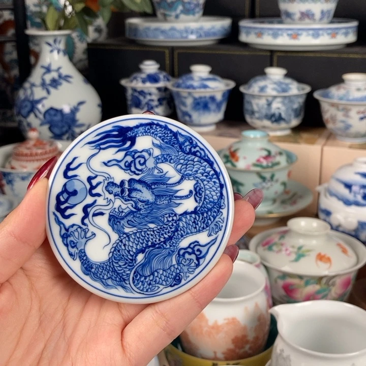 杯折葵非器龙纹盖置