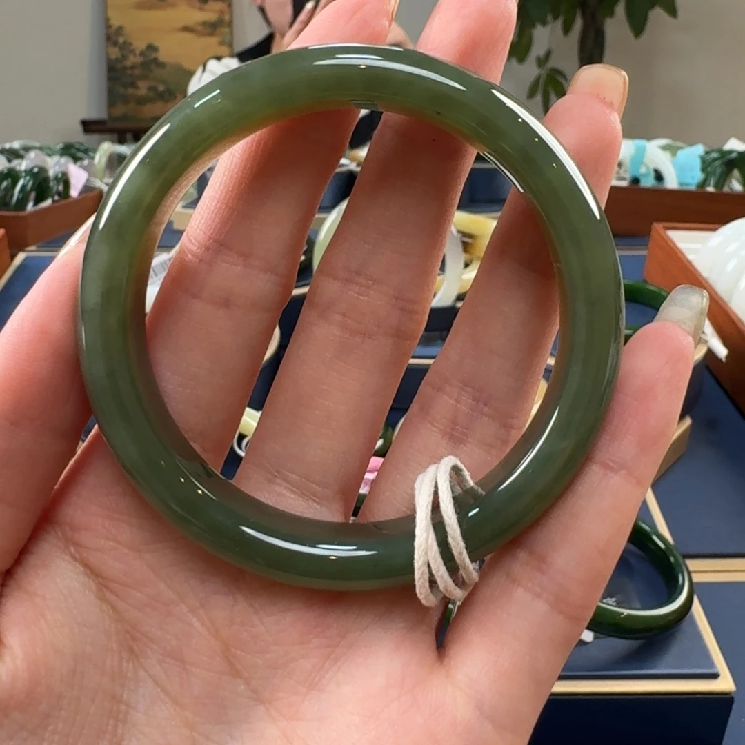 和田玉未镶嵌手镯C0164-55