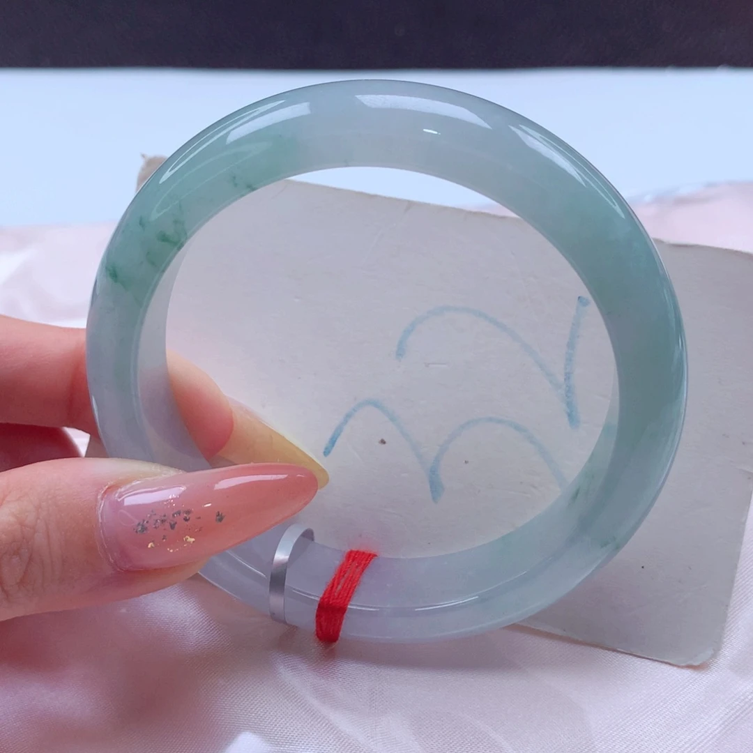 翡翠手镯未镶嵌躺***獭天然缅甸翡翠A货手镯 32号