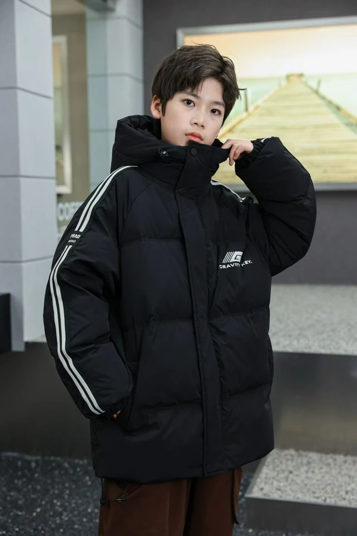 【23661-黑色】青少年羽绒服外套