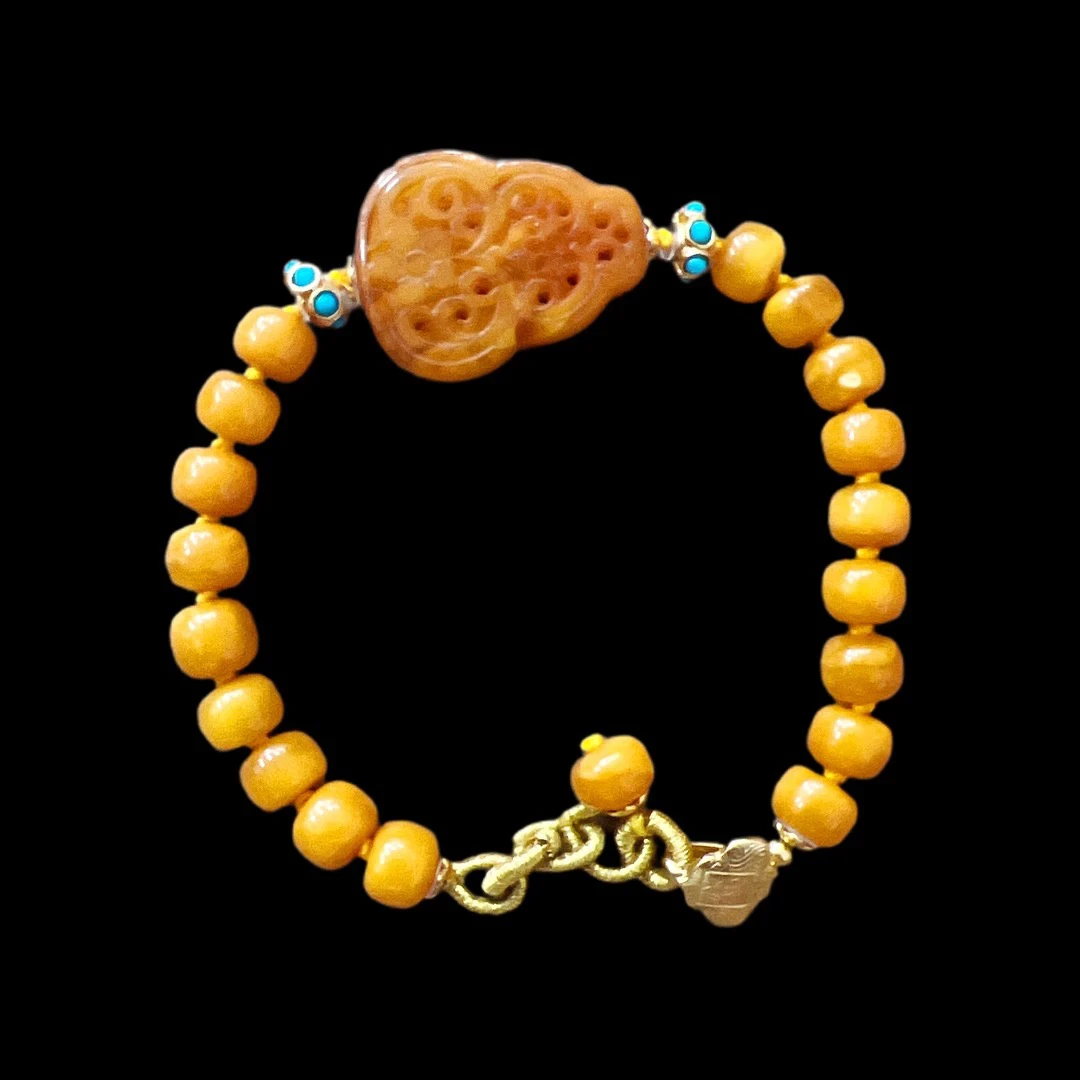 N1891蜜蜡手串孤品