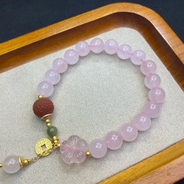 A535-李寻欢【马粉8mm+铜钱坠】精美单圈手链/手串-多样性发一