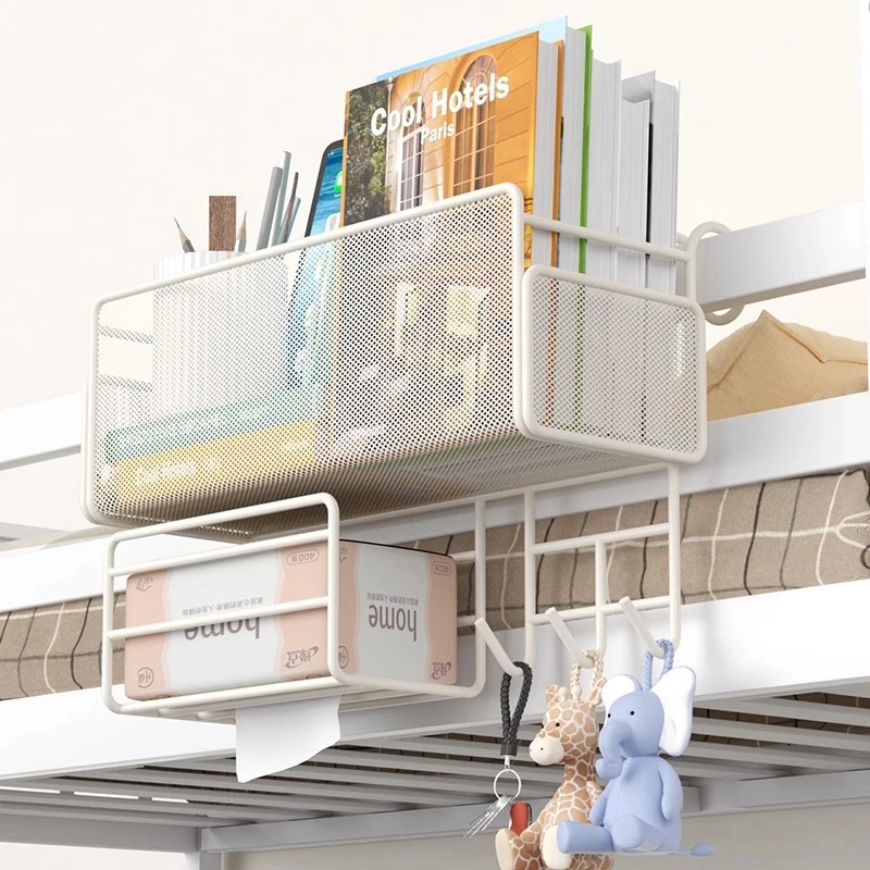 床头置物架大学宿舍神器床上挂篮零食架子寝室上铺床边杂物收纳TJ