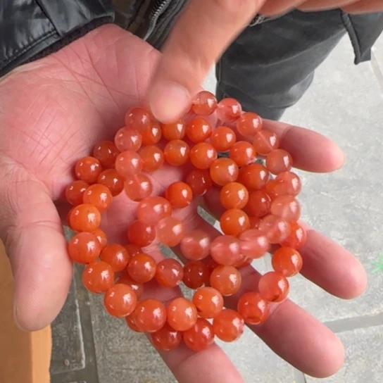 南红玛瑙手链未镶嵌卡11，多样性发一