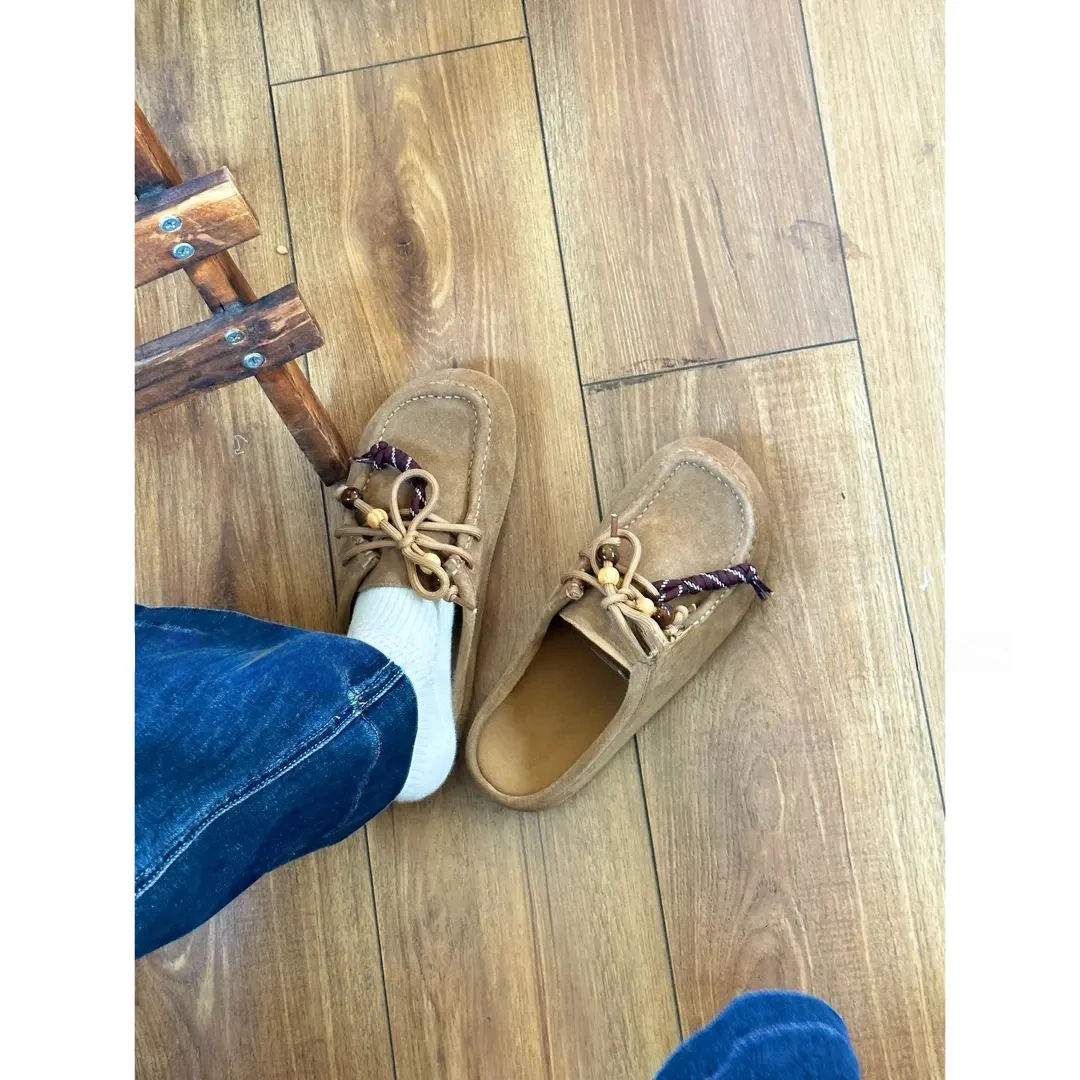 【LIUYI】软软厚底手工串珠勃肯半拖鞋2709同款棕色凉拖休闲鞋圆头