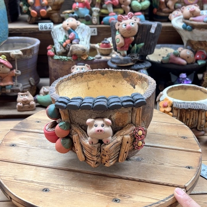 嘻哈多肉花盆百搭