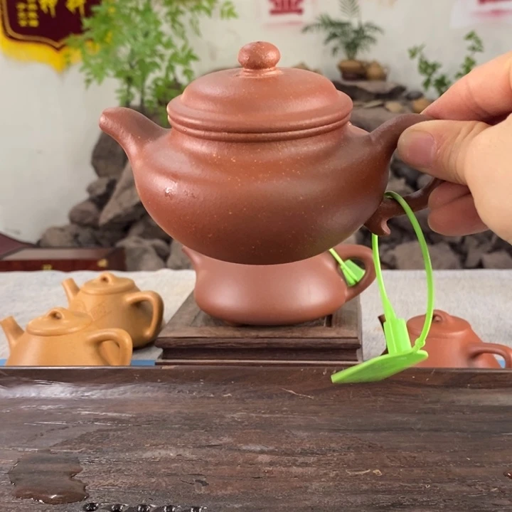 紫砂茶壶红降坡仿古170左右的容量半手制作