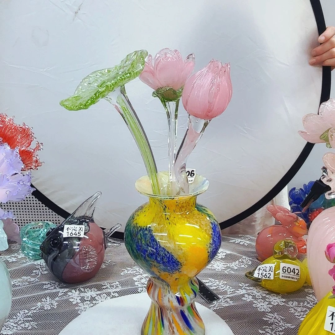 3花1瓶琉璃花瓶花器艺术品