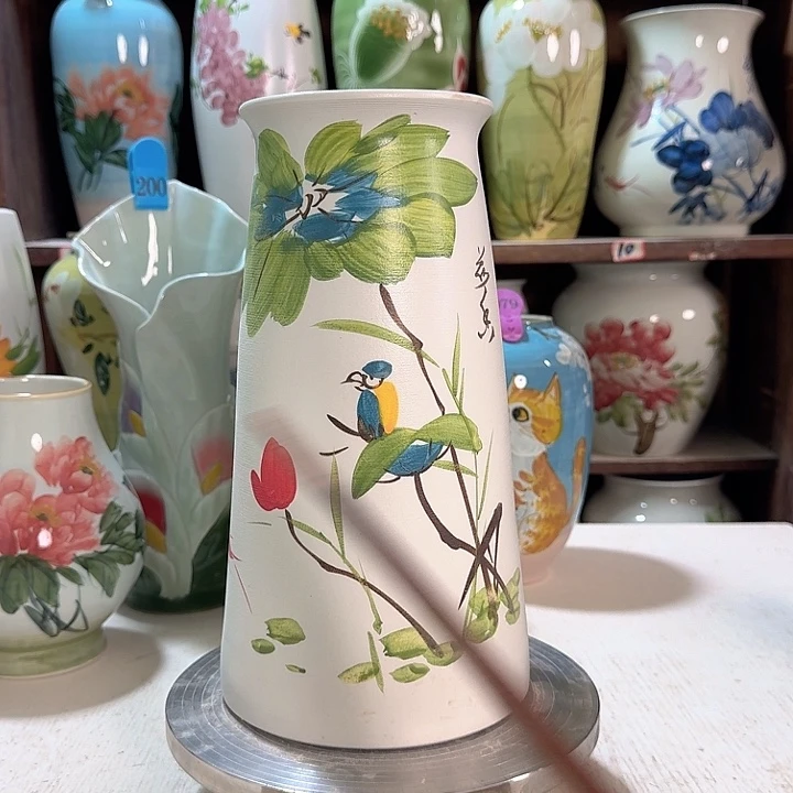 宝塔荷花鸟新款新款陶瓷陶瓷陶瓷