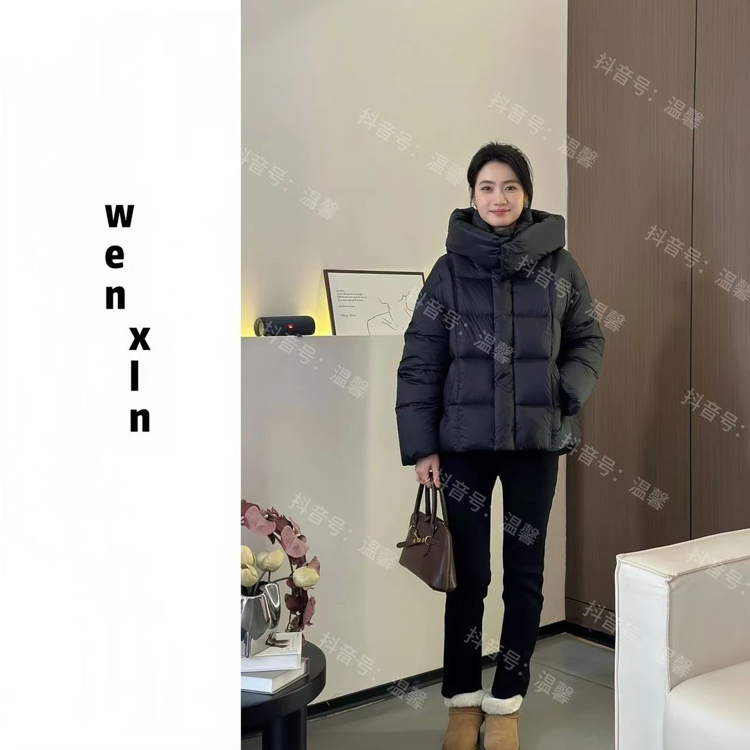 （极寒保暖)90白鸭绒新款高端羽绒服女短款泡芙云朵加厚保暖面包服