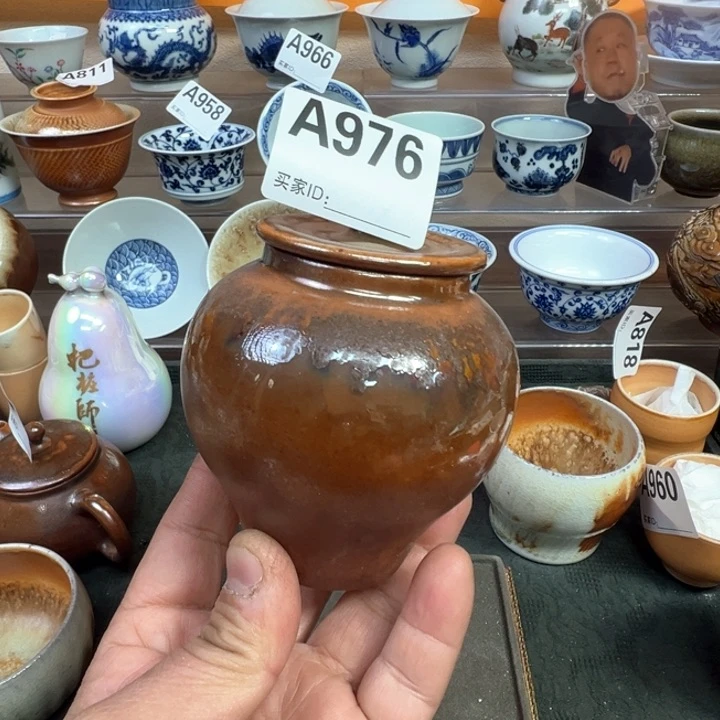 摆件976景德镇手工柴烧茶叶罐