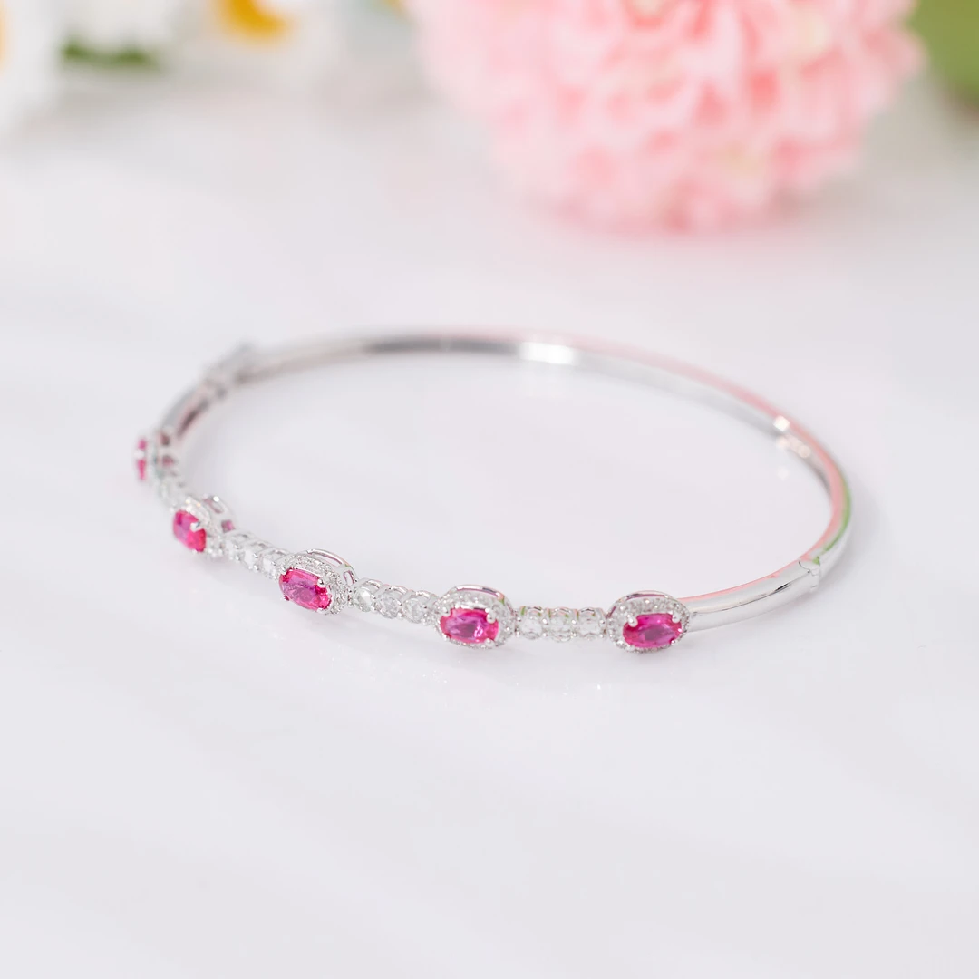 【歪歪】梓轩*红宝石手镯*18K金镶嵌U7709