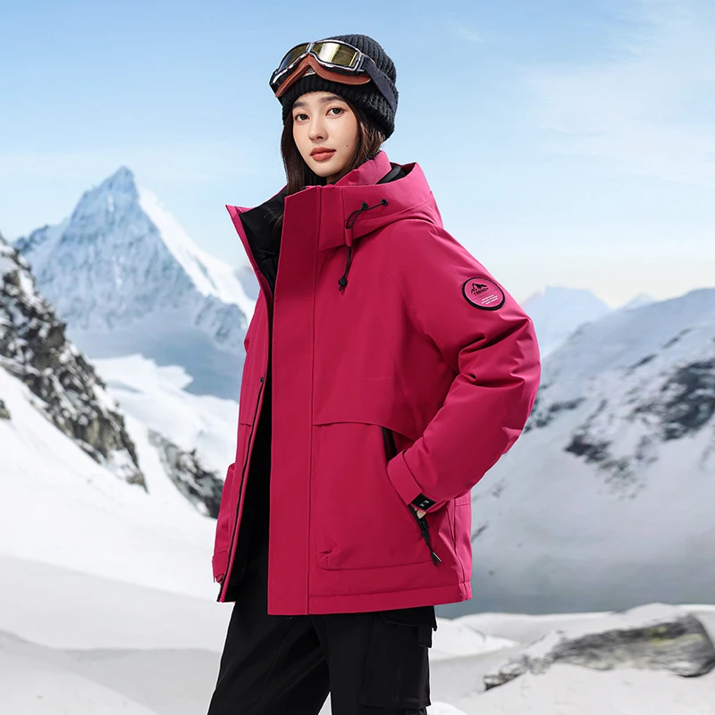 男女同款防寒羽绒服连帽保暖通勤出游软壳防风运动休闲秋冬冬季