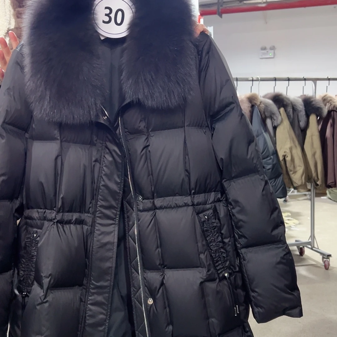 时尚保暖真狐狸外套30号