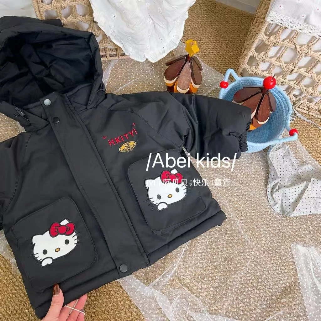 【A10】可可米黑色派克服童装