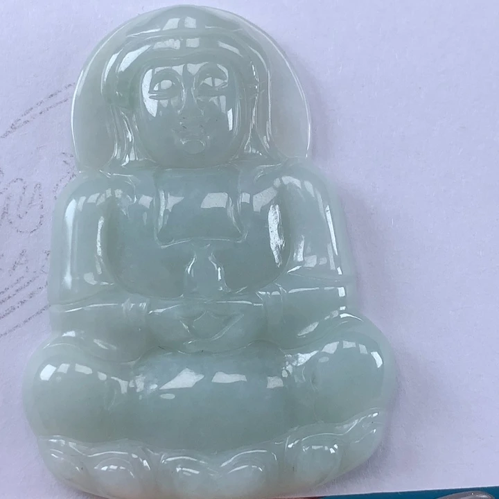颈饰未镶嵌翡翠玉观音吊坠