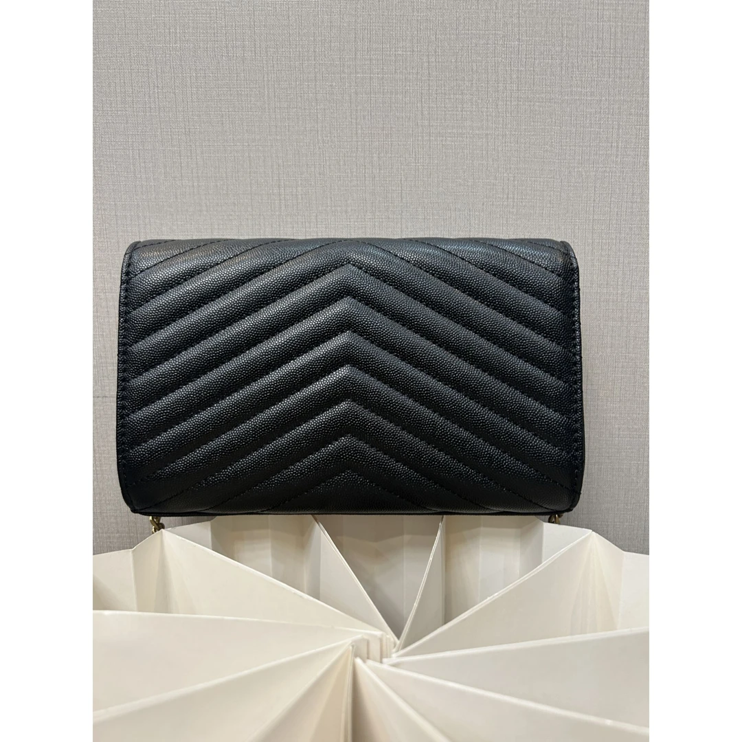 TOLEX2025新款百搭女包v信封时尚黑色